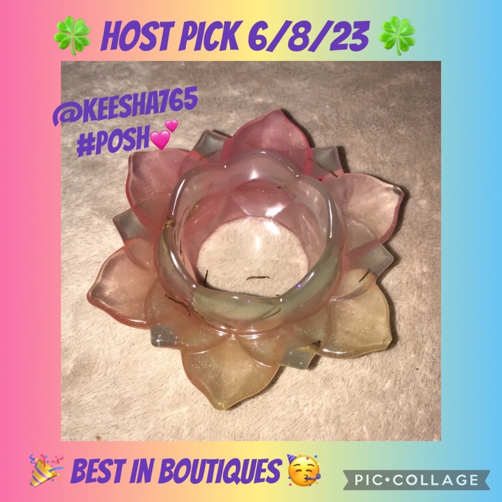 custom epoxy flower candle holder New
